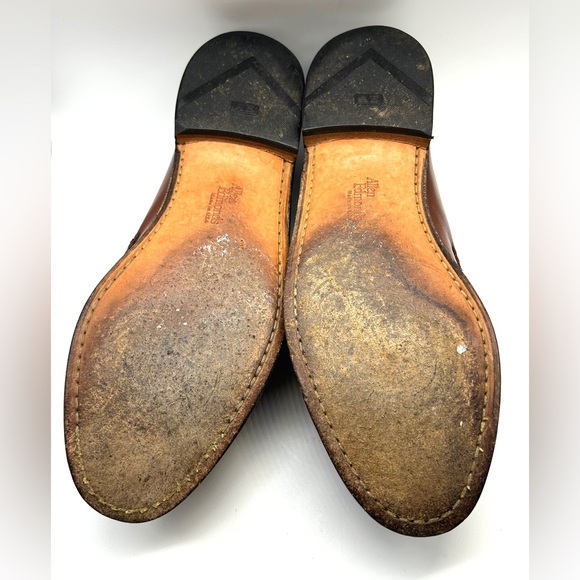 Allen Edmonds Maxfield Brown Leather Slip On Tassel Loafer Shoes Mens US 11 B main image 4
